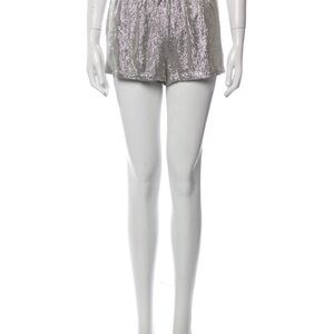 Sequin High-Waist Party Shorts - Pink/Silver